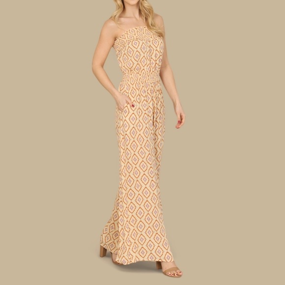 Super cute taupe smocked jumper S M L - Picture 4 of 6